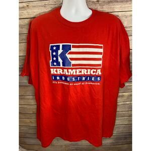 Seinfeld Kramerica Industries T-Shirt Red Graphic Tee Size 3XL Gildan Heavy